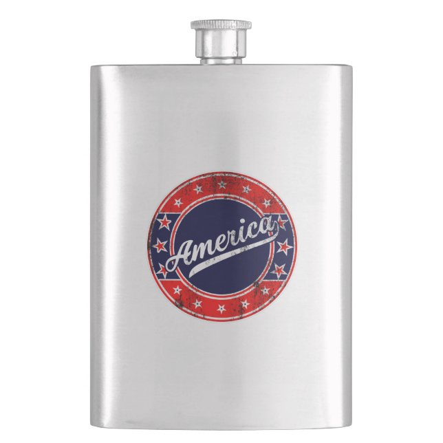 Global Traveller - America | USA Flask (Front)