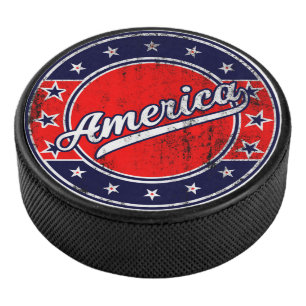 Global Traveller - America USA Hockey Puck