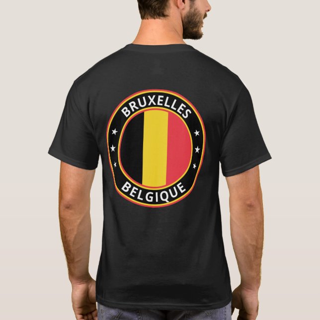 Global Traveller - Bruxelles, Belgique | Belgium T-Shirt (Back)