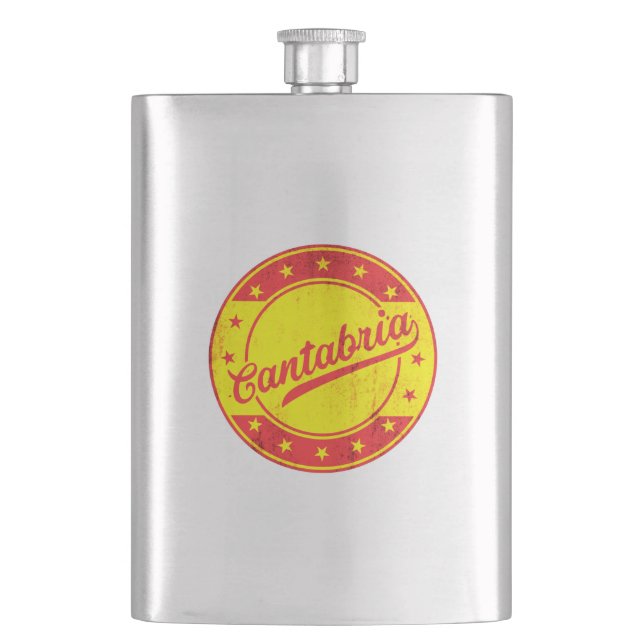Global Traveller - Cantabria, Spain Hip Flask (Front)