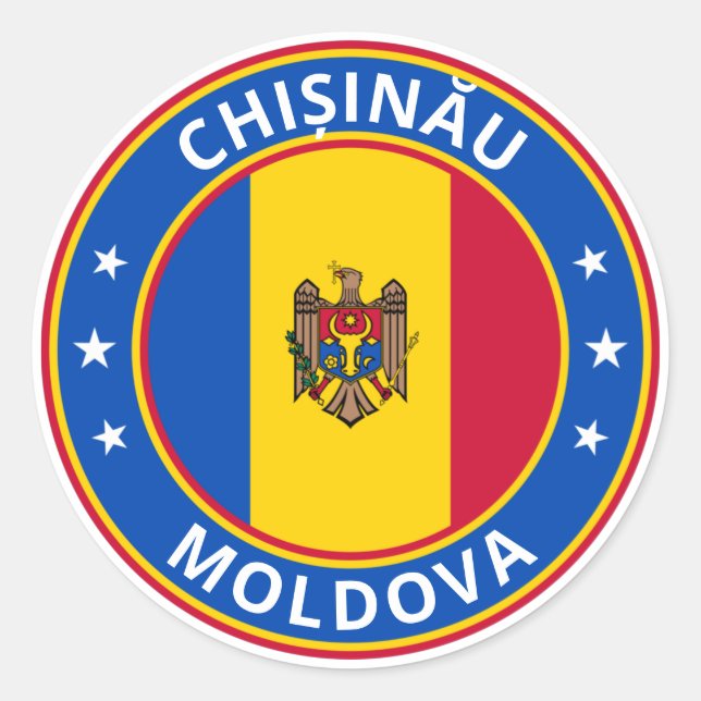Global Traveller - Chișinău, Moldova Sticker (Front)
