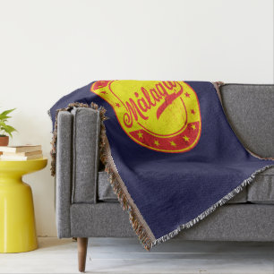 Global Traveller - Malaga, Spain Throw Blanket