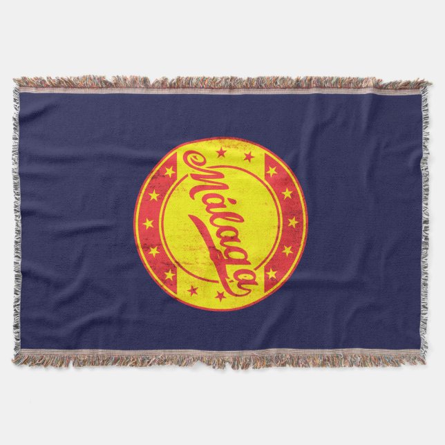 Global Traveller - Malaga, Spain Throw Blanket (Front)