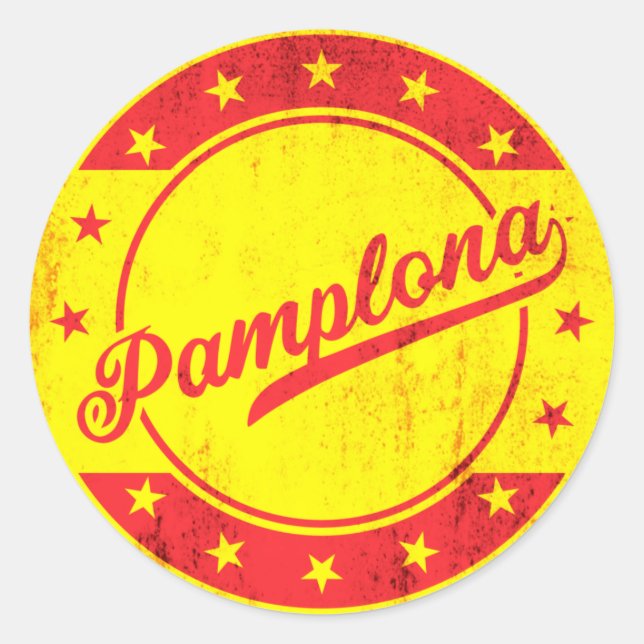 Global Traveller - Pamplona, Spain Classic Round Sticker (Front)