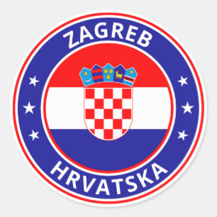 Global Traveller - Zagreb, Hrvatska   Croatia Classic Round Sticker