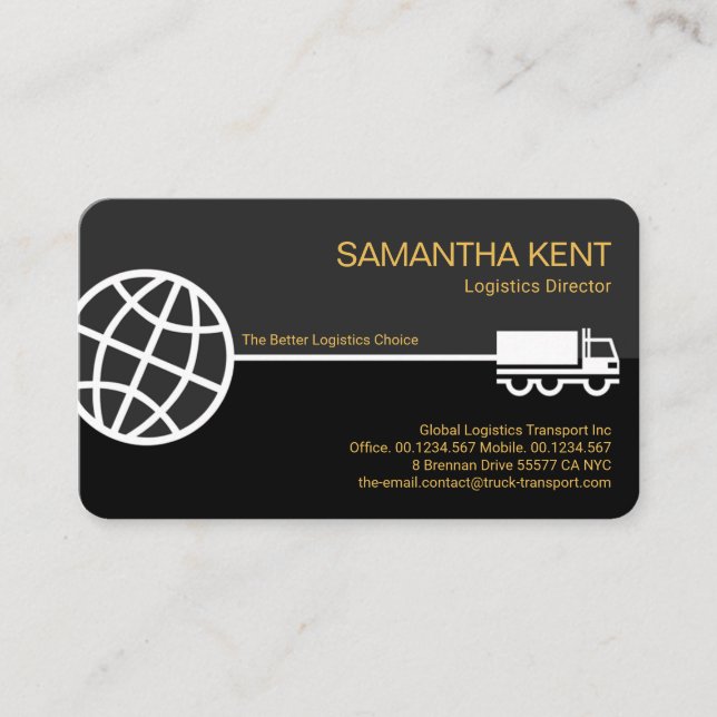 Global Truck Supply Line Logistics Business Card (Front)