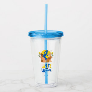 Global Unite For Ukraine Acrylic Tumbler