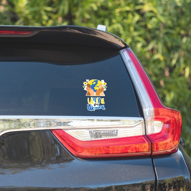 Global Unite For Ukraine Car Decal (Car Side)