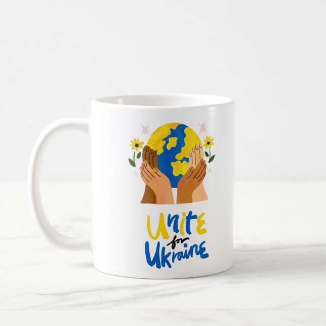 Global Unite For Ukraine Coffee Mug (Left)