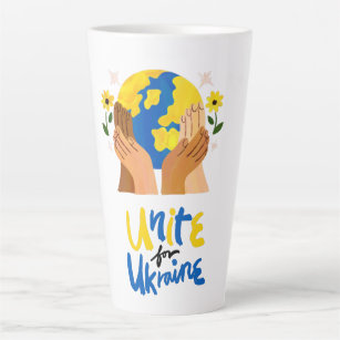 Global Unite For Ukraine  Latte Mug
