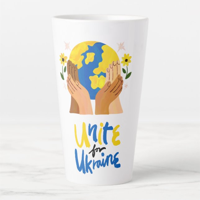 Global Unite For Ukraine  Latte Mug (Front)