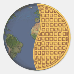 Global Vegan Waffle Party Sticker, Round Classic Round Sticker
