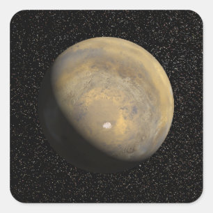 Global view of Mars Square Sticker