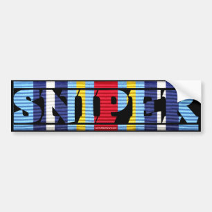 Global War on Terrorism Ribbon SNIPER Sticker