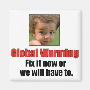 Global Warming 2 Inch Square Magnet
