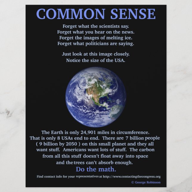 Global Warming 8.5" x 11" Flyer (Front)