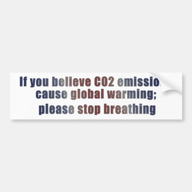 Global Warming Bumper Sticker (Front)