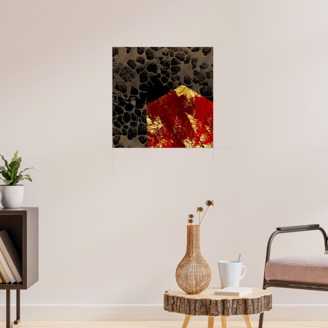 Global warming - Burning House - Abstract Poster (Living Room 3)