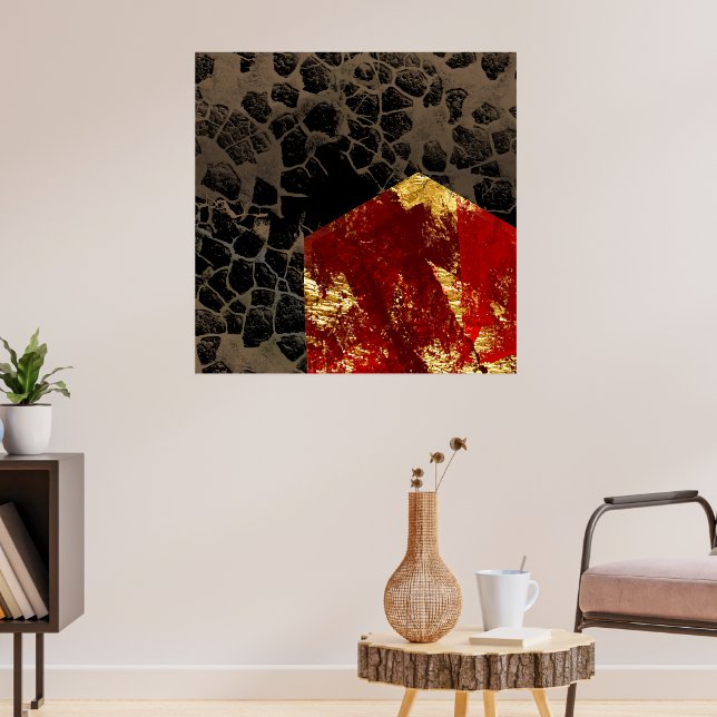 Global warming - Burning House - Abstract Poster (Living Room 3)