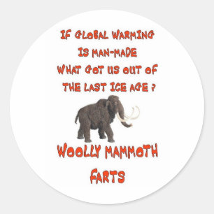 GLOBAL WARMING CLASSIC ROUND STICKER