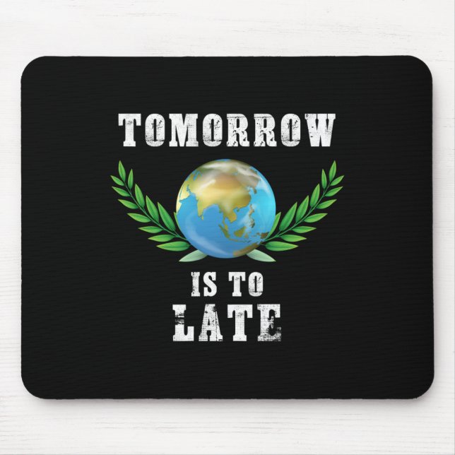 Global Warming, Environmental Protection, Globe, E Mouse Pad (Front)