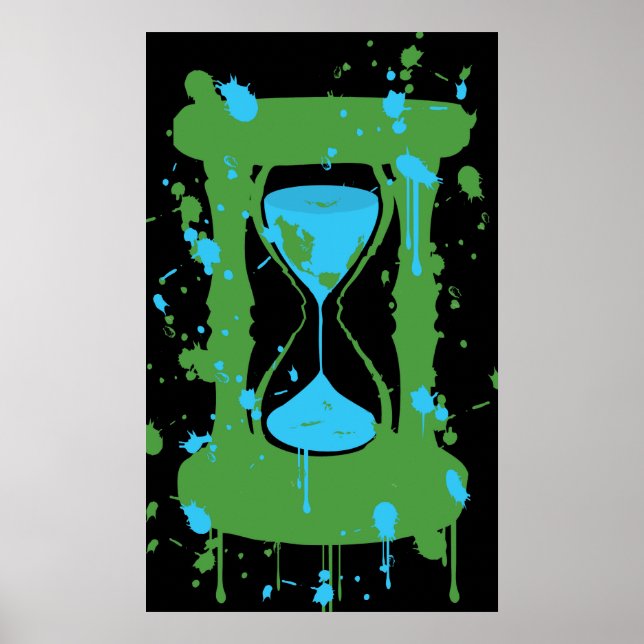 Global Warming Hourglass Poster (Front)