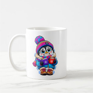Global Warming My Flipper Cute Penguin Sticker Coffee Mug