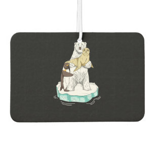 Global Warming Polar Bear Climate Change Awareness Car Air Freshener