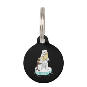 Global Warming Polar Bear Climate Change Awareness Pet Tag