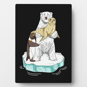 Global Warming Polar Bear Climate Change Awareness Plaque