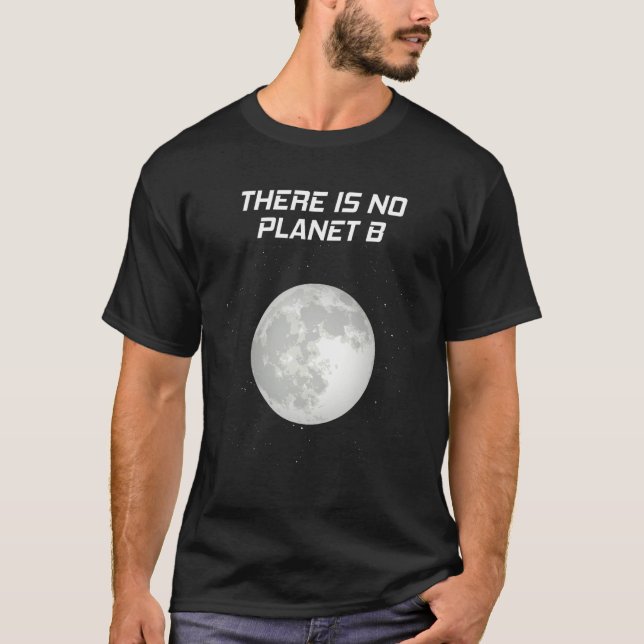 Global Warming Space Moon Motif Climate T-Shirt (Front)