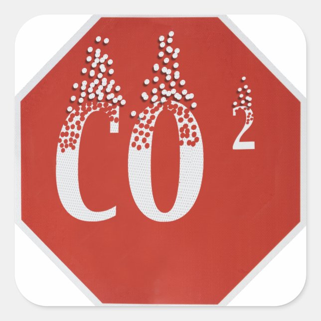 Global Warming Square Sticker (Front)
