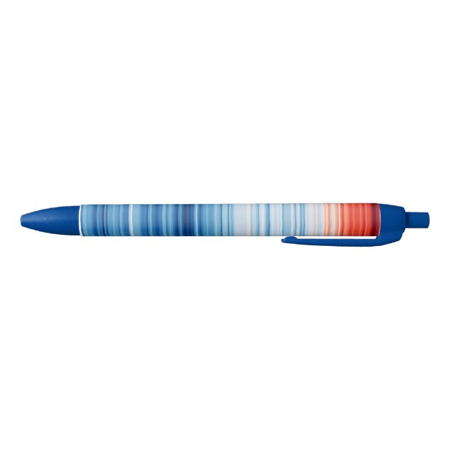 Global Warming Stripes Climate Change Crisis Earth Blue Ink Pen (Bottom)