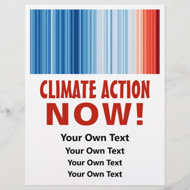 Global Warming Stripes Climate Change Earth Custom Flyer (Front)