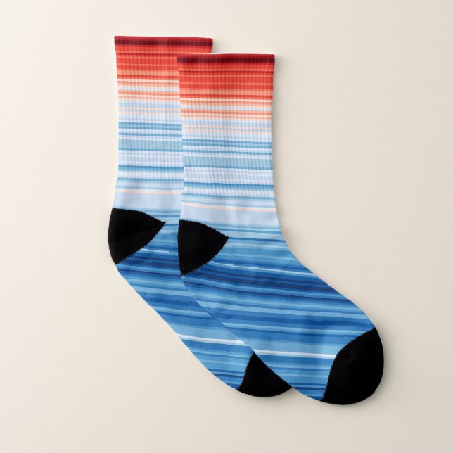 Global Warming Stripes Climate Change Socks (Pair)