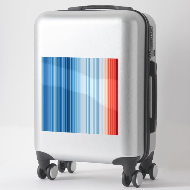 Global Warming Stripes Earth Climate Change (Suitcase)