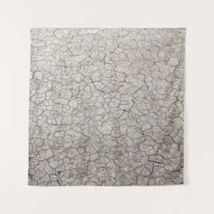Global worming concept - cracked scorched earth so tapestry