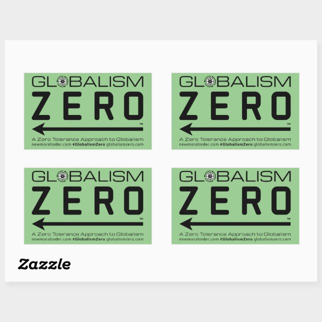 Globalism Zero™ Black Line Logo Stickers (Sheet)