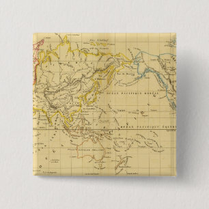 Globe 15 Cm Square Badge