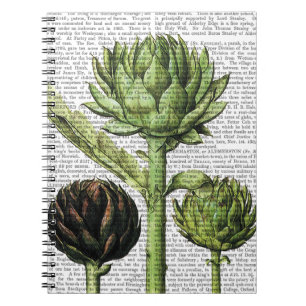 Globe Artichoke Print 2 Notebook