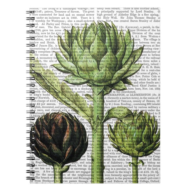 Globe Artichoke Print 2 Notebook (Front)
