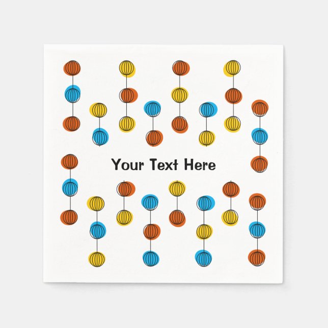 Globe Chain Text paper napkin (Front)