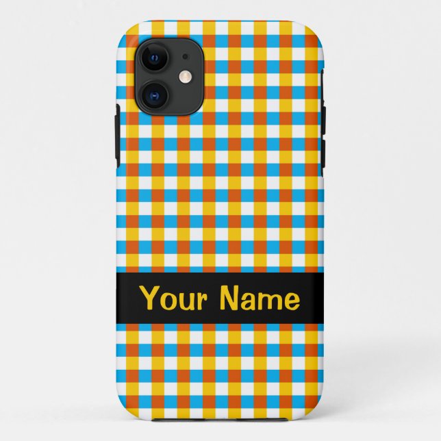 Globe Check 'Name' iPhone case (Back)