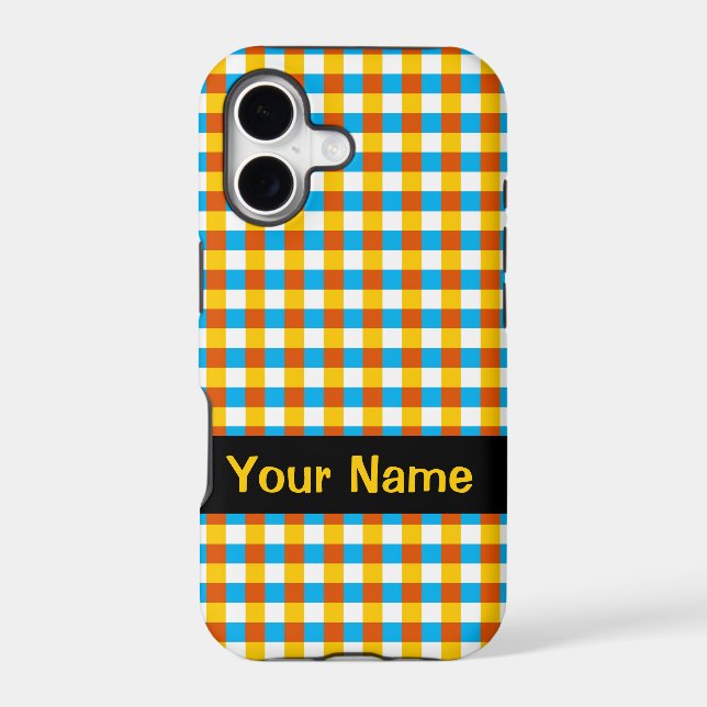 Globe Check 'Name' iPhone case (Back)