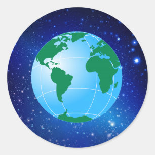 GLOBE CLASSIC ROUND STICKER