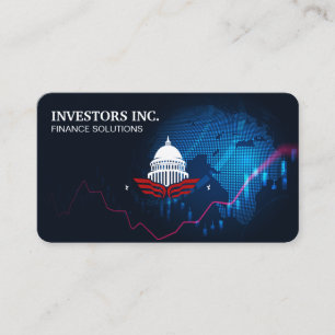 Globe Financials Government Logo Business Card