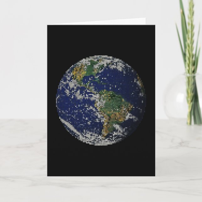 globe in dots card (Front)