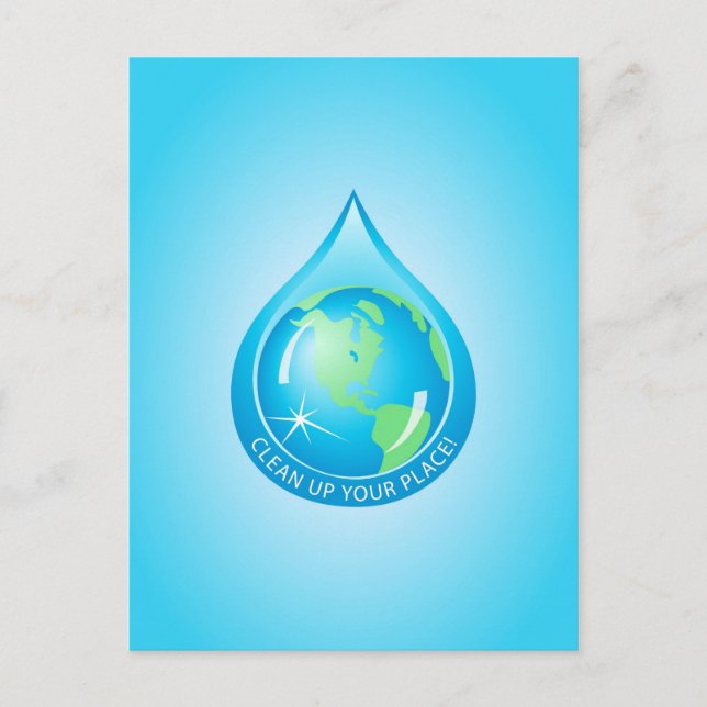 Globe in Waterdrop Postcard (Front)