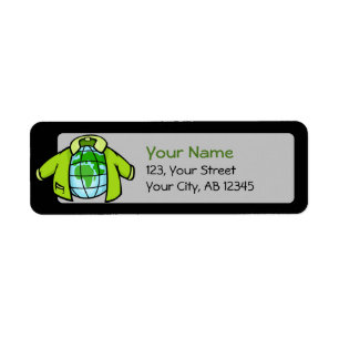 Globe Jacket Return Address Label