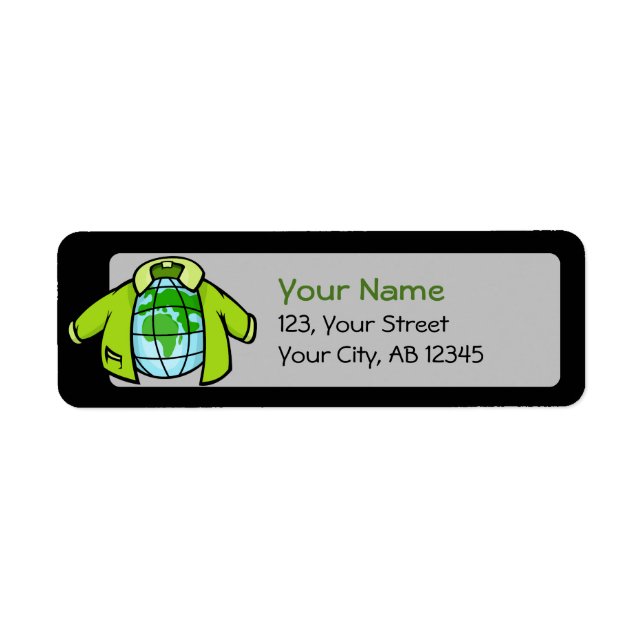 Globe Jacket Return Address Label (Front)